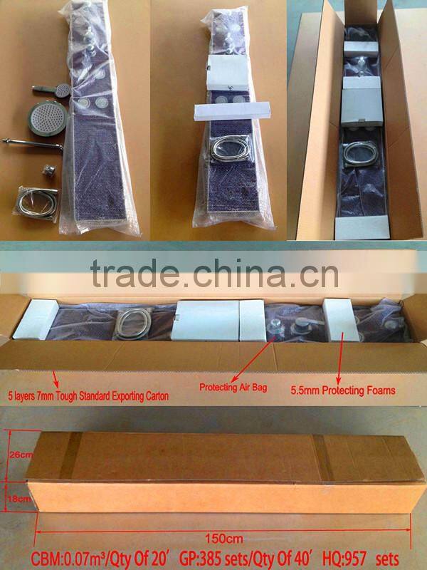 Champagne Color Bathroom Rain Shower Panel