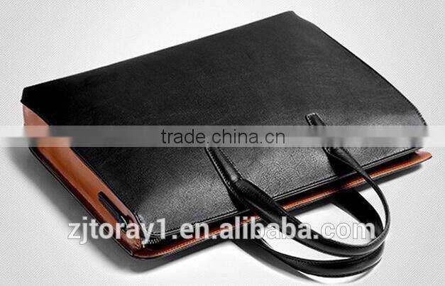 Men Soft Leather Messenger 14'' Laptop Briefcase Document File Bag