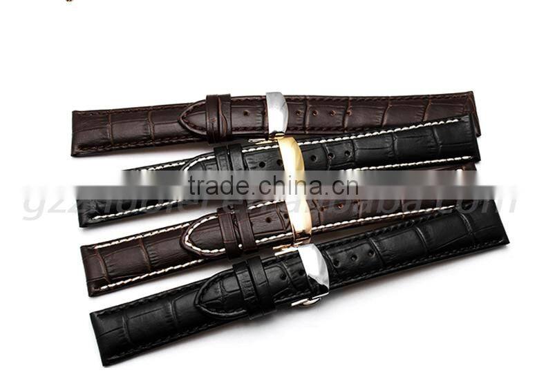 18|19|20|21|22mm high quality genuine leather Men and women's Watch strap with fashioanbel buckle