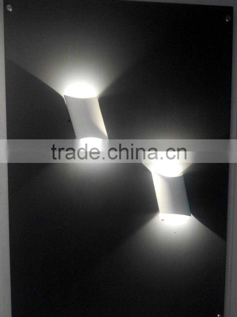 2*6W COB warm white aluminum LED wall light