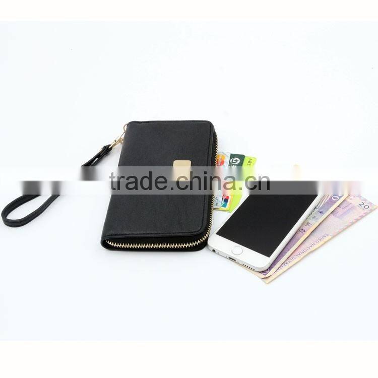 2016 latest fashionable PU leather wallet, phone 6 wallet factory directly