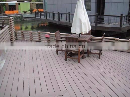 Hollow design black plastic composite deck board