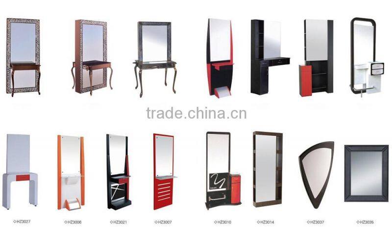 2015 hot sale good quality beauty salon styling stations salon mirror with table