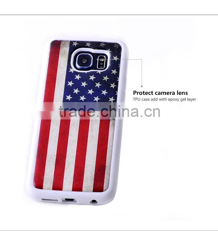 Various colors and types epoxy gel skin TPU case for Samsung S6 for Samsung