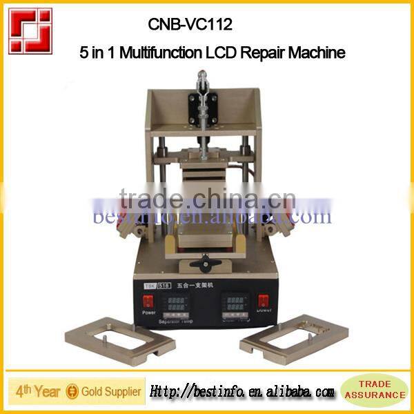 5 in 1 Vacuum lcd separator samsung Middle Frame Separate Machine Frame Laminator