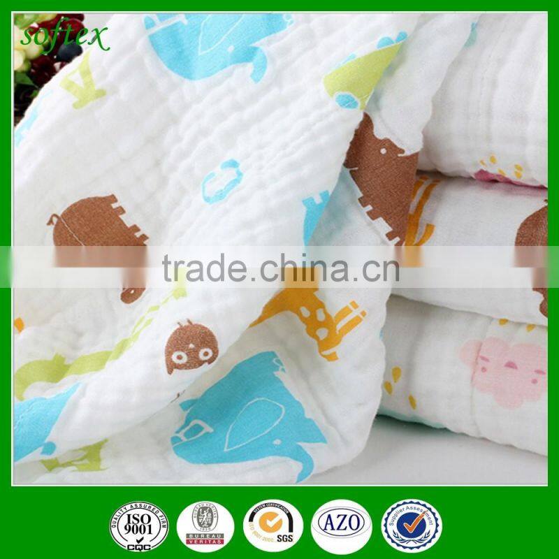 2016 hot design cotton muslin swaddle for baby
