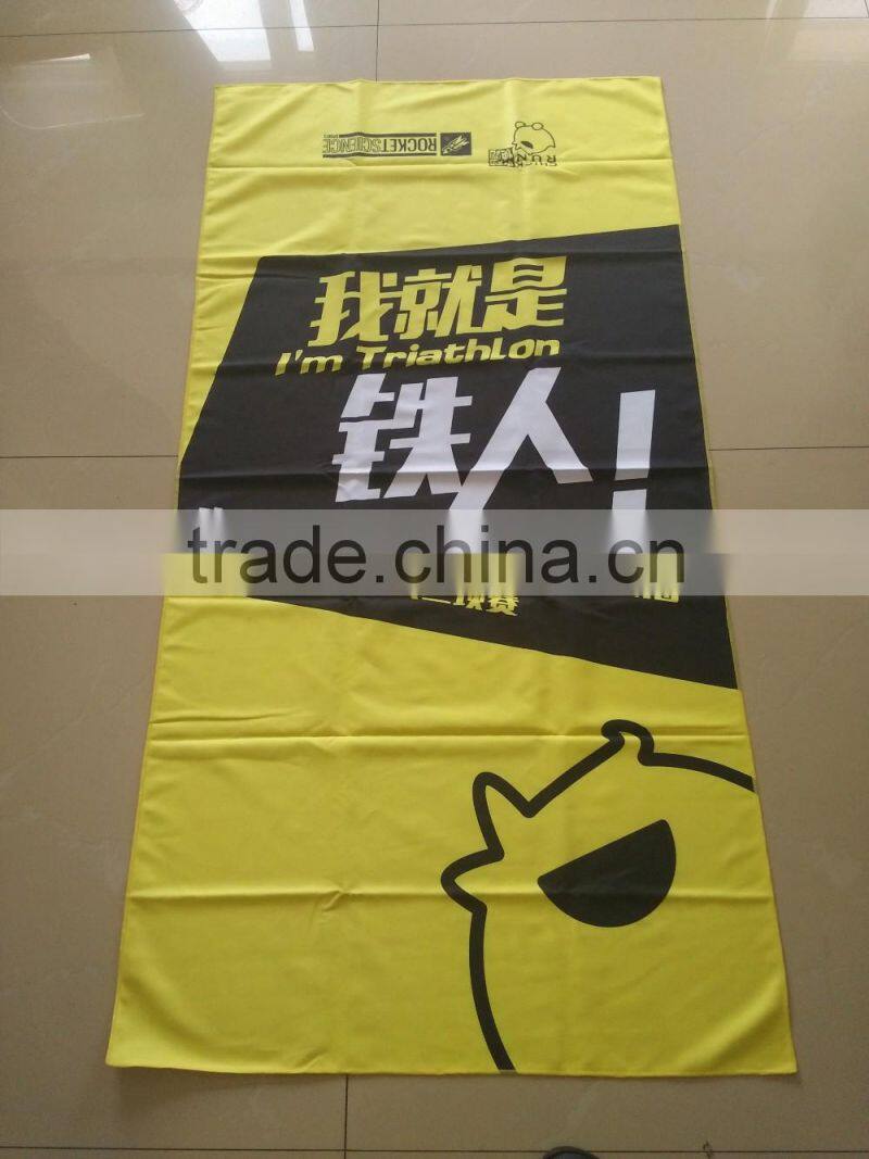 wholesale heat transfer printing 200gsm microfiber suede towel beach