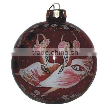 inside painted glass ornamnet ball for christmas decoration