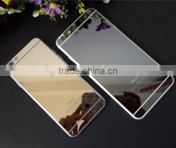 glass screen protector, For apple iphone 6 plus Plating Color Mirror Toughened Glass Front Screen Protector Film