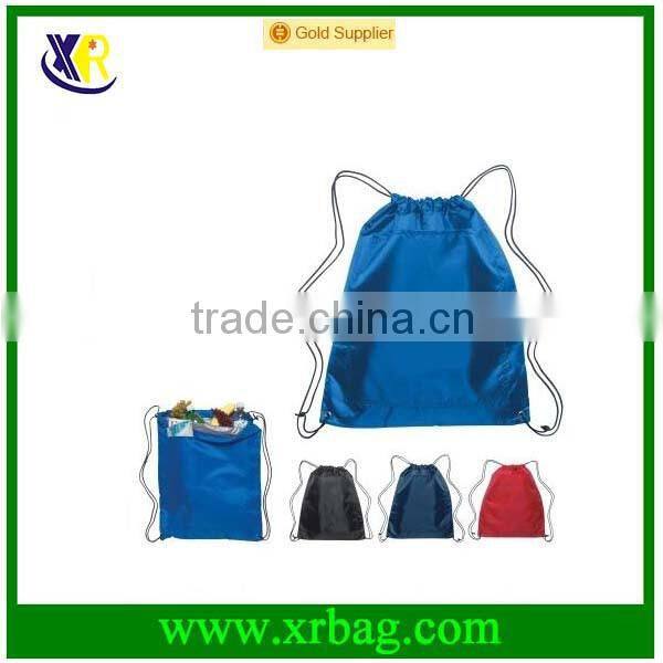 3D Green Leaves Hemp Print Men's Daypacks Backpack Travel Sports Cotton Drawstring Bag