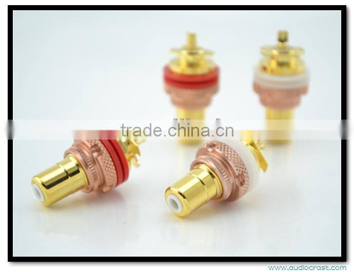 Audiocrast AS-103(G) High End Gold RCA Female Audio Plug RCA Socket RCA chassis