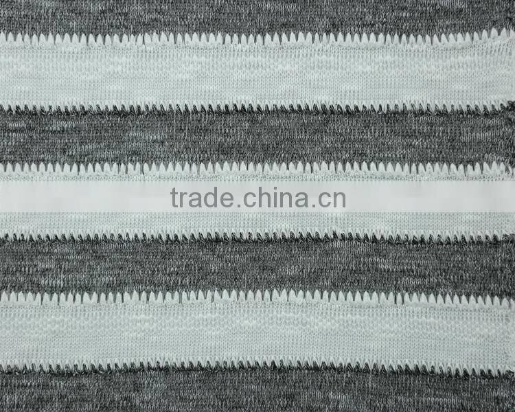Jiufan Textile Polyester Yarn Dyed Strip Soft Touch 100% Polyester BLK& White Textile Fabric for Clothing