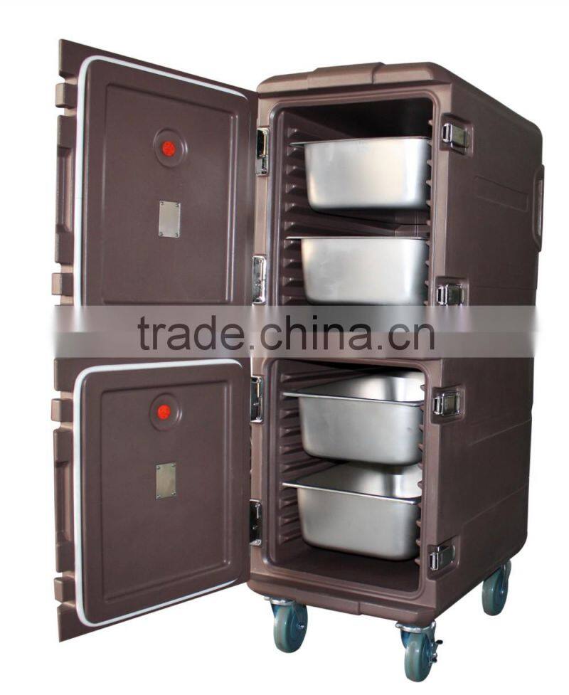 165L Restaurant Plastic PE food cabinet with double layer for Hot and Cold