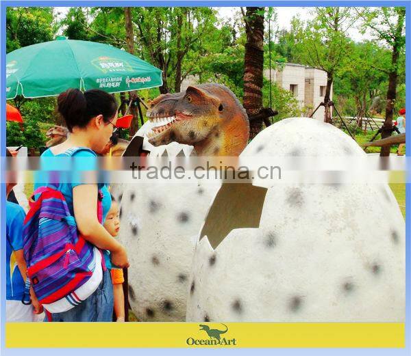 Hatched Dinosaur Emulational Glass Fibre Dinosaur Egg