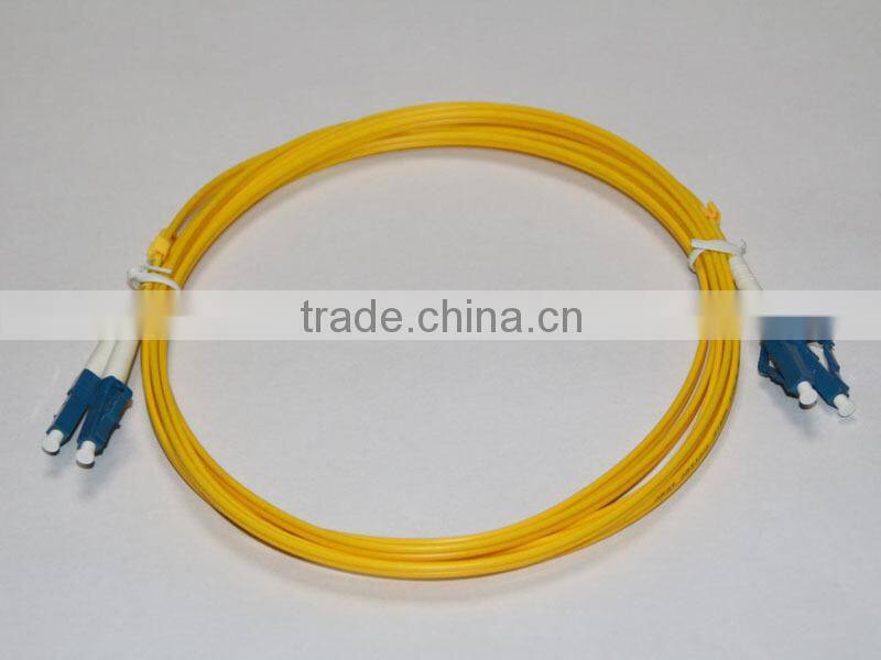 Single mode 3.0mm 3M PVC LC LC duplex Fiber Optic Jumper Cable