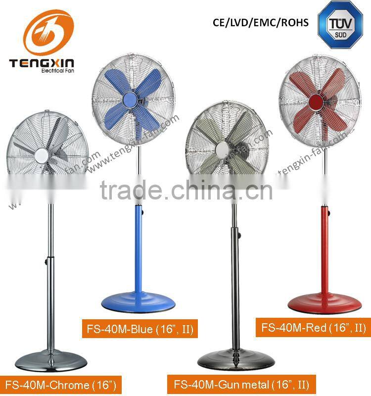 Retro style TUV CE CB certified 40 cm metal stand fan FS-40M-BLUE
