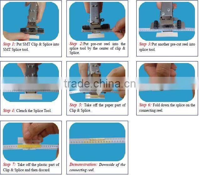 splicing tape with clip for smt carrier tape