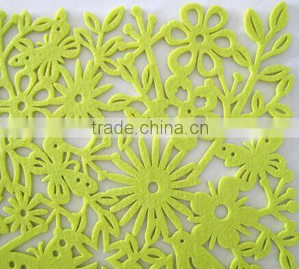 laser cut felt coaster with diamter 15cm