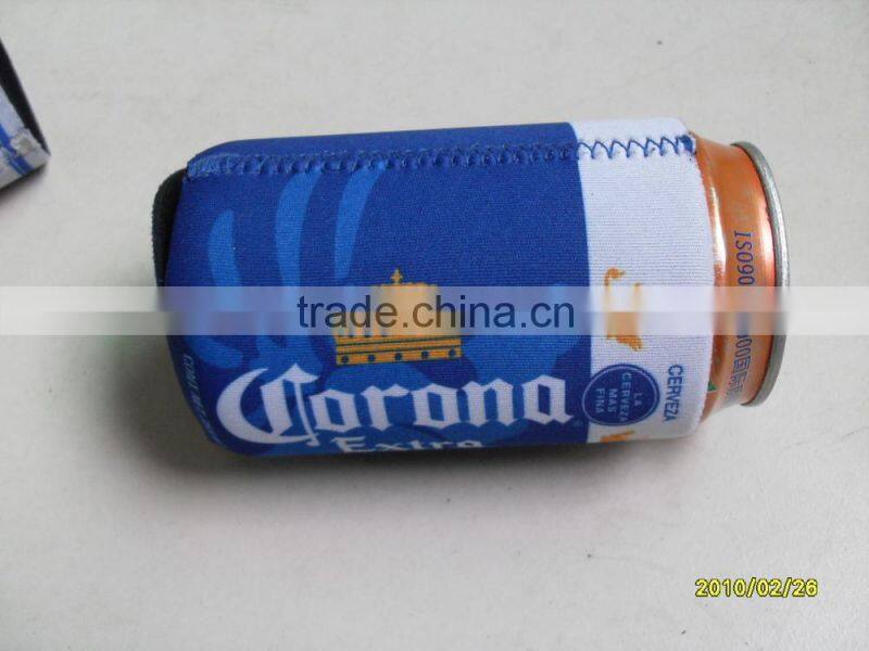 Customized neoprene can cooler zip up beer bottle coolers
