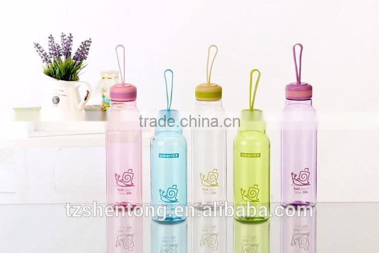 Narrow mouth portable bpa free plastic drinking water bottle YB-0139,YB-0140