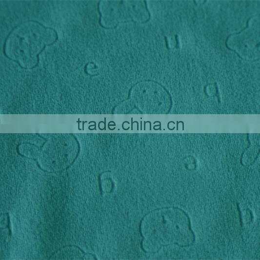 canada ef minky cartoon emboss velour fabric