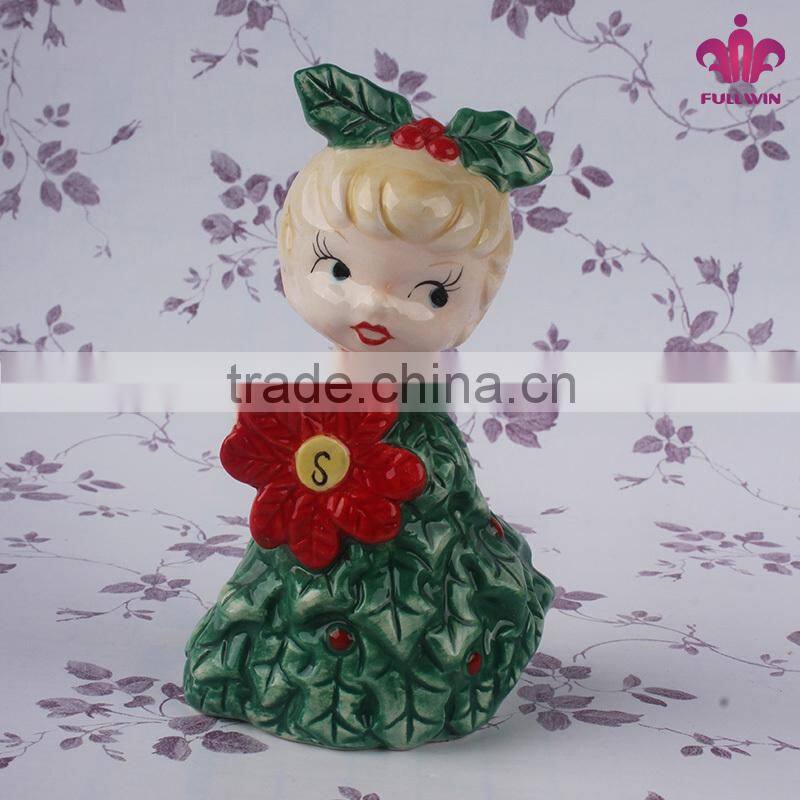 little girl shaped salt and pepper shakers spice bottle shaker