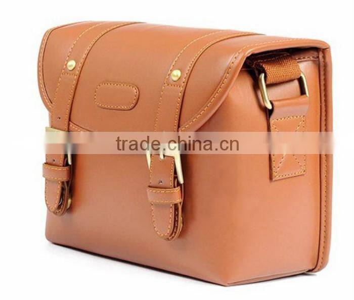 Factory competitive price PU leather Camera Bag in Dongguan