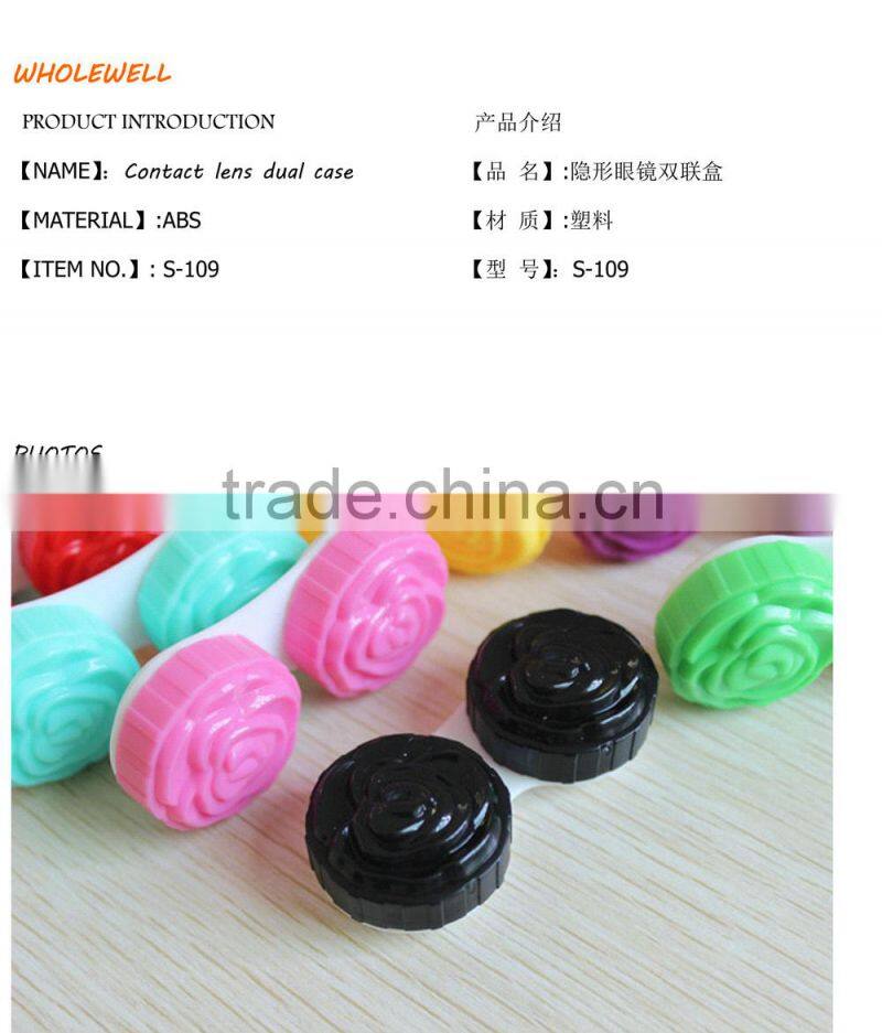 Contact Lens mate double Case, contact lens mate double box, love rose contact lens double case