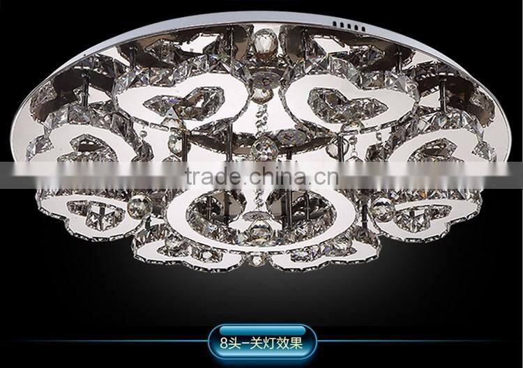 JEVEYA Lighting Modern Stainless Steel Chandelier 5730SMD K9 Crystal Ceiling Light