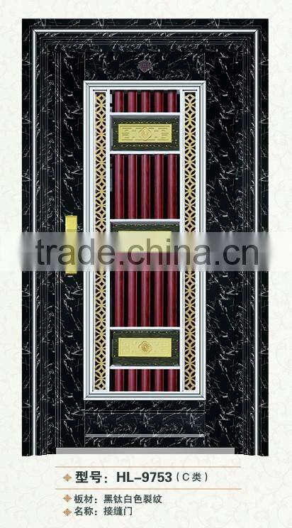 Stainless steel imitate bark grain security front door/entry door seam door