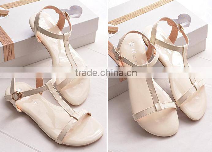 Comfortable summer flat thong sandals, Roman women shoes European and American fashion female with flat sandals