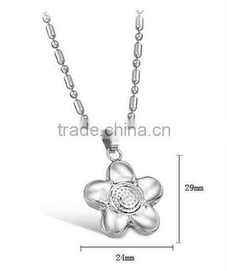 Fashion Moon Pendant Stainless Steel Pendant Necklace Silver Jewelry