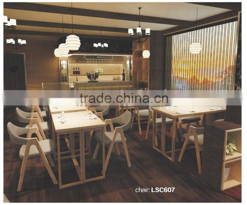Modern cheap wholesale modern home coffee shop cafe table chair set stacking restaurant used wooden dining chair