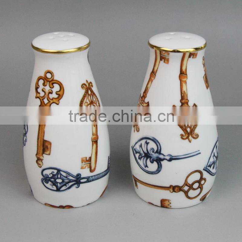 salt pepper shaker, ceramic salt and pepper shaker, salt cellar