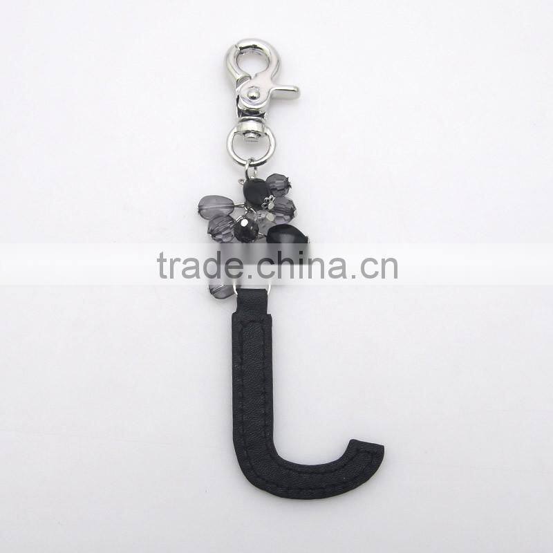 Customized Word Jewelry Light Metal Resin Leather Keychain For Men