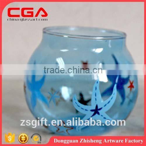 Chinese factory produce colorful fashion glass candle holders for home decoration