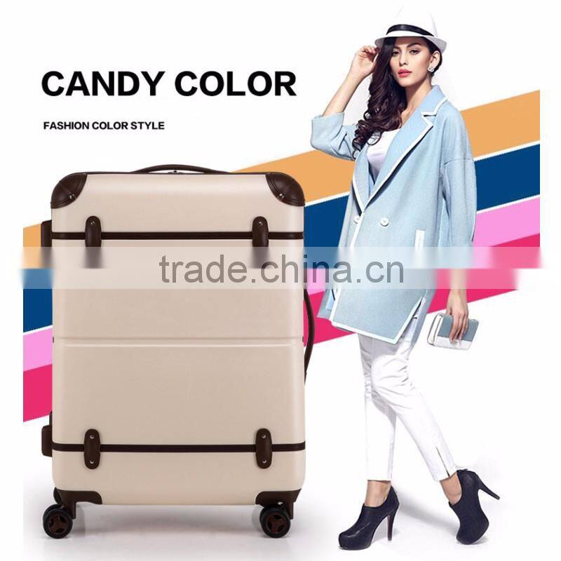 Packaging & Shipping ABS PC Vintage Luggage Airport Luggage Trolley Vintage Suitcase