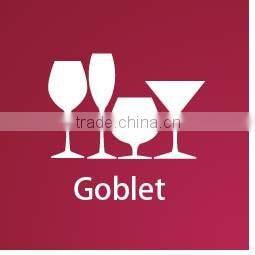 Samyo Glassware Manufacturer mouth blown red sipral line candle holder