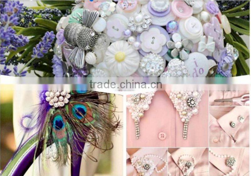 New fashion metal rhinestone button in bulk
