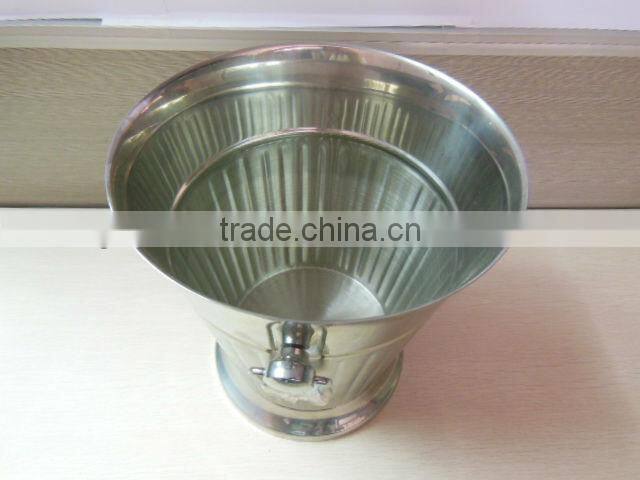 4L Stainless steel ice bucket with a bottom, metal wine bucket, red wine champagne bucket