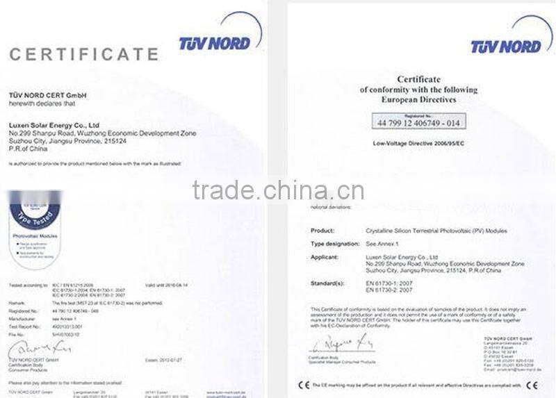 145w polycrystalline solar panel with CE ISO PID TUV VID