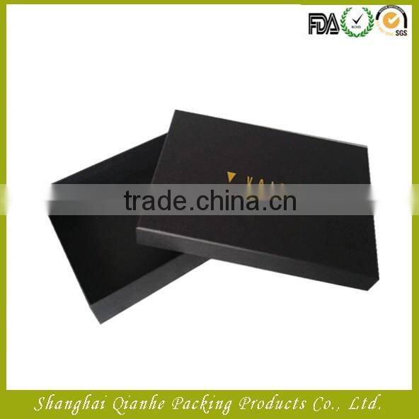 black hot selling cradboard paper box for garment