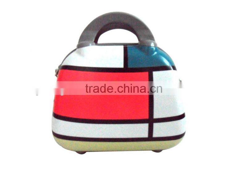 3 pcs 12/20/24 Cosmetic bag Stitching Color luggage Fashion Design ABS+PC luggage