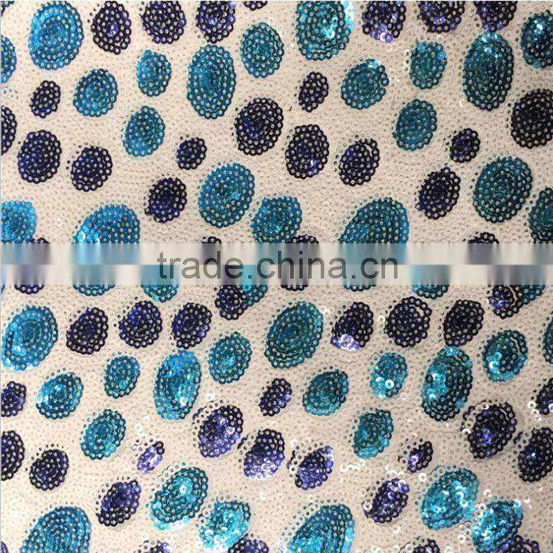 colorful circles embroidery dots sequins fabric