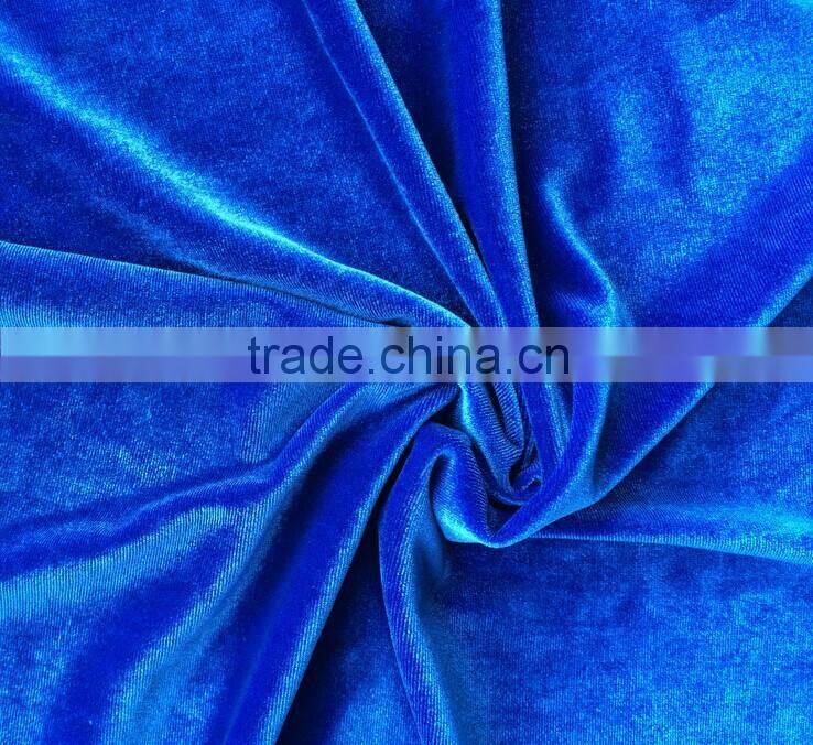 stretch spandex polyester blend velvet fabric for dress