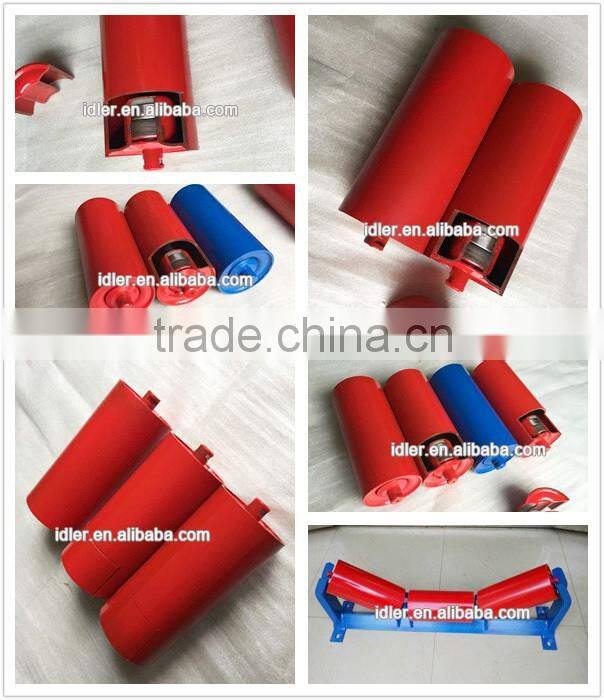 Carbon steel belt conveyor idler roller for industrial belt conveyor in China