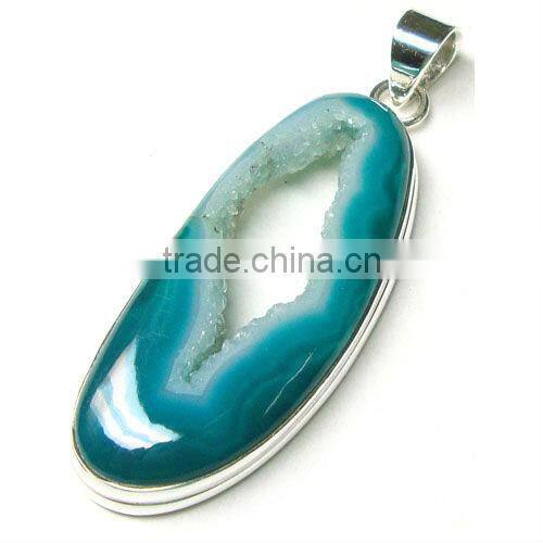 Natural Tibetan Turquoise 925 Sterling Silver Fashion Pendant