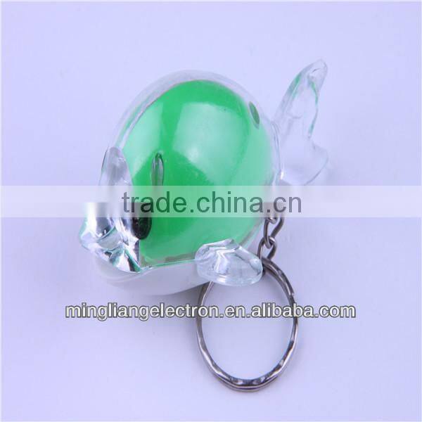 plastic led animal flashlight keychain