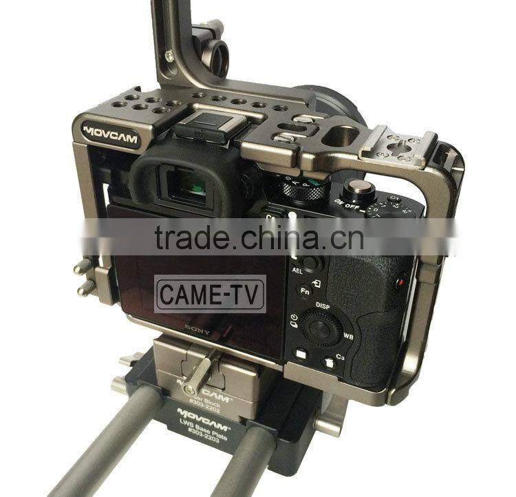 Movcam DSLR A7S Baseplate Cage With Top Handle For Sony A7S Camera Black Editon