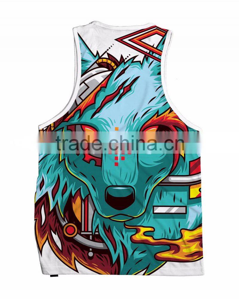 camo sublimated running singlet